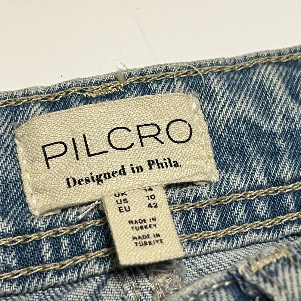 Anthropologie Pilcro Cargo Denim MIDI Skirt Size 10 - Picture 12 of 13